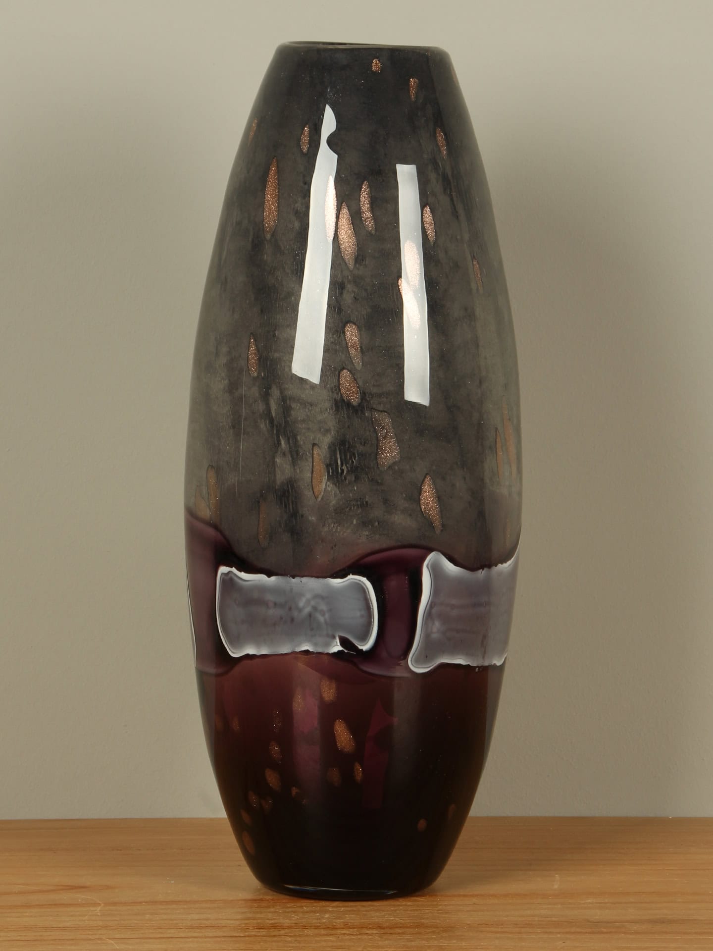 Vaas - Lila - Glas - Grijs/Lila 42 cm
