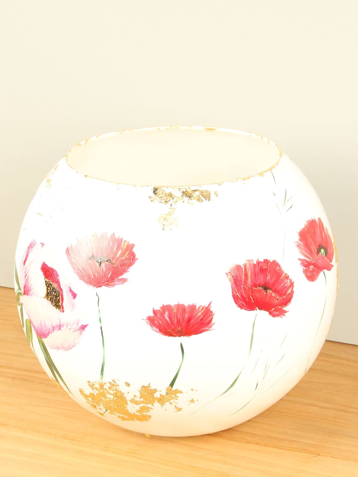 Vaas - Multicolor - Glas - Unieke handgeschilderde vaas - Afbeelding 6
