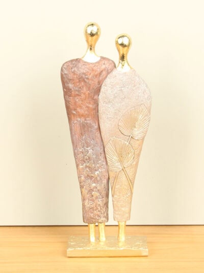 Beeld voor binnen – Bruin – Resin – Koppel smal – 30x11x5 cm