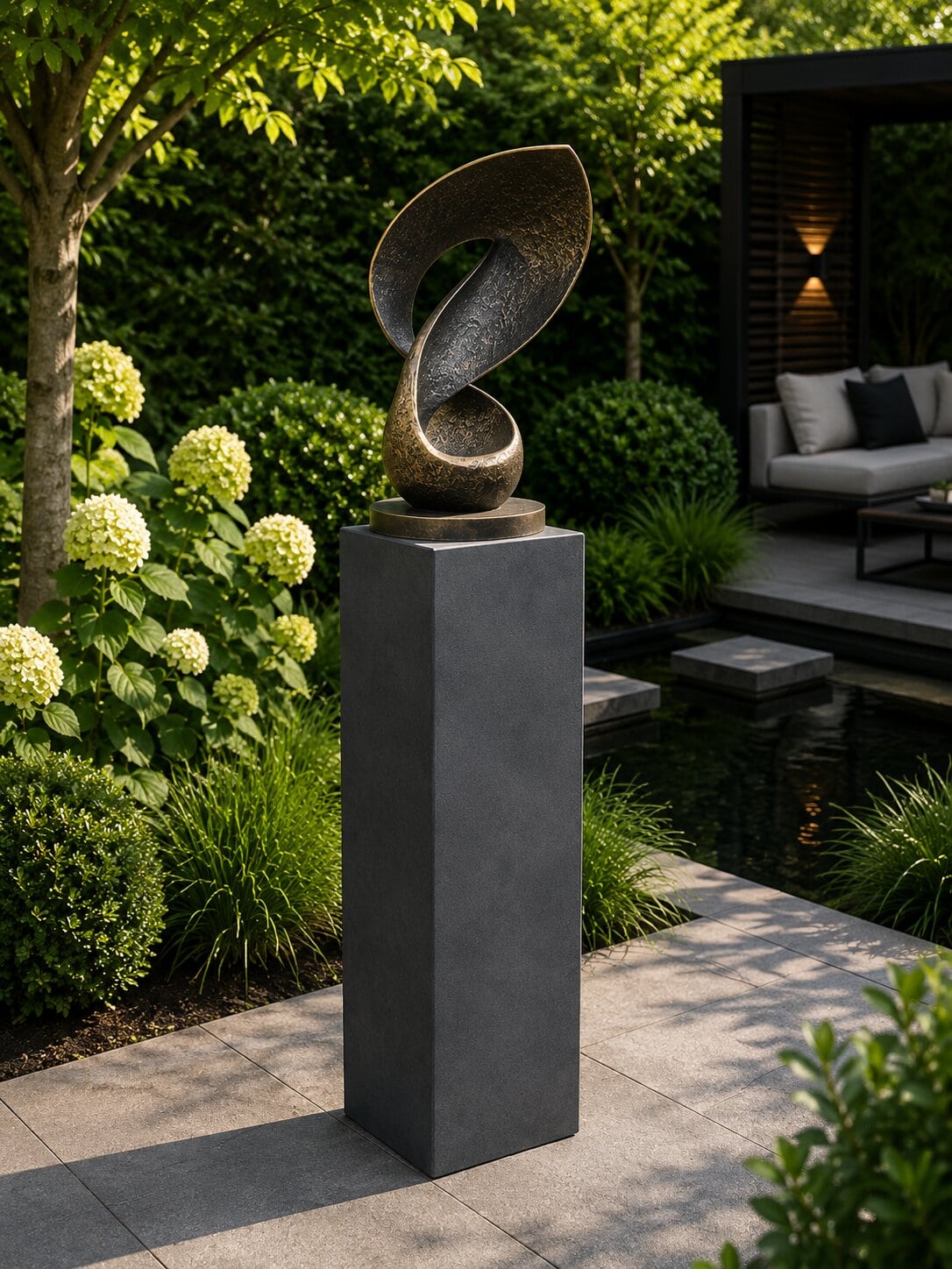 Sokkel / Zuil - Antraciet - Light Cement - 100x32x32 cm - Afbeelding 2