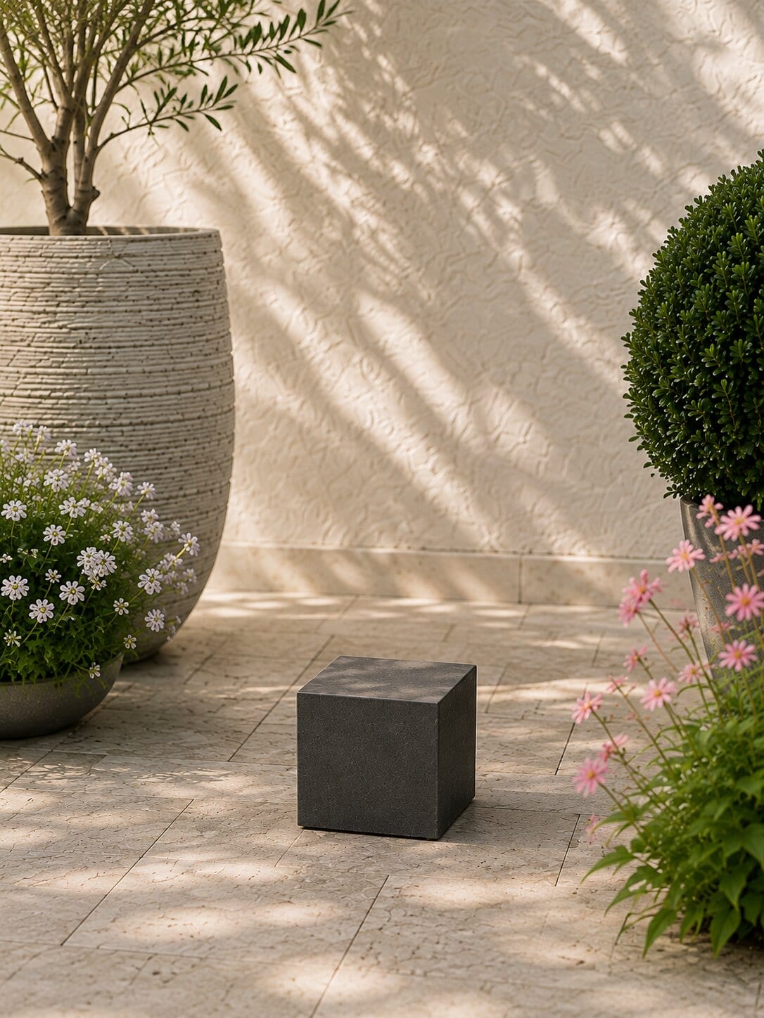 Sokkel / Zuil - Antraciet - Light Cement - 20x20x20 cm