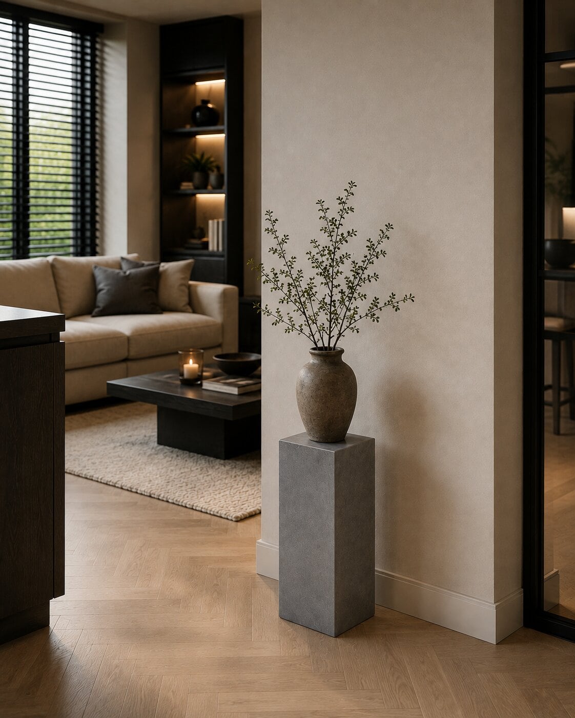 Sokkel / Zuil - Antraciet - Light Cement - 50x20x20 cm - Afbeelding 3