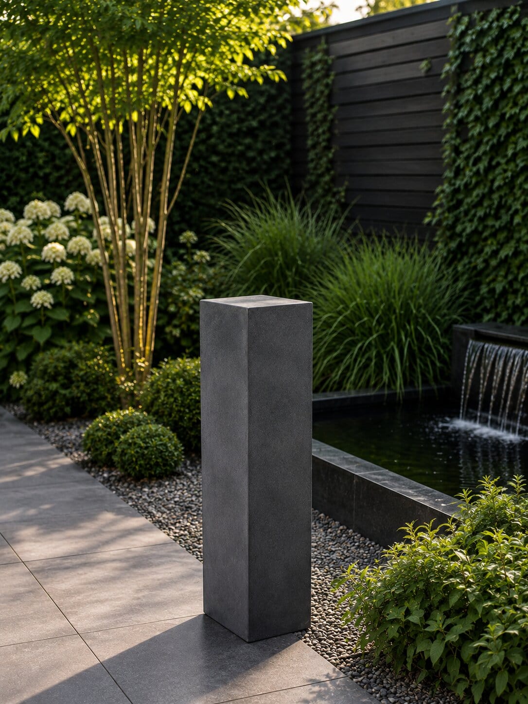 Sokkel / Zuil - Antraciet - Light Cement - 80x20x20 cm