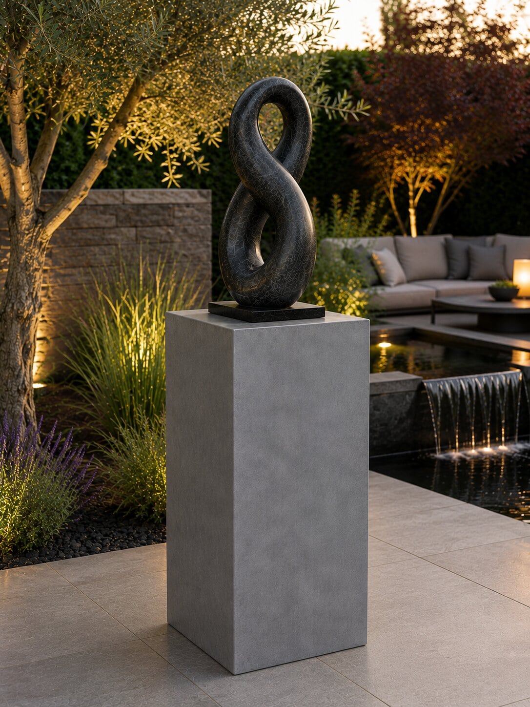 Sokkel / Zuil - Antraciet - Light Cement - 80x40x40 cm - Afbeelding 2