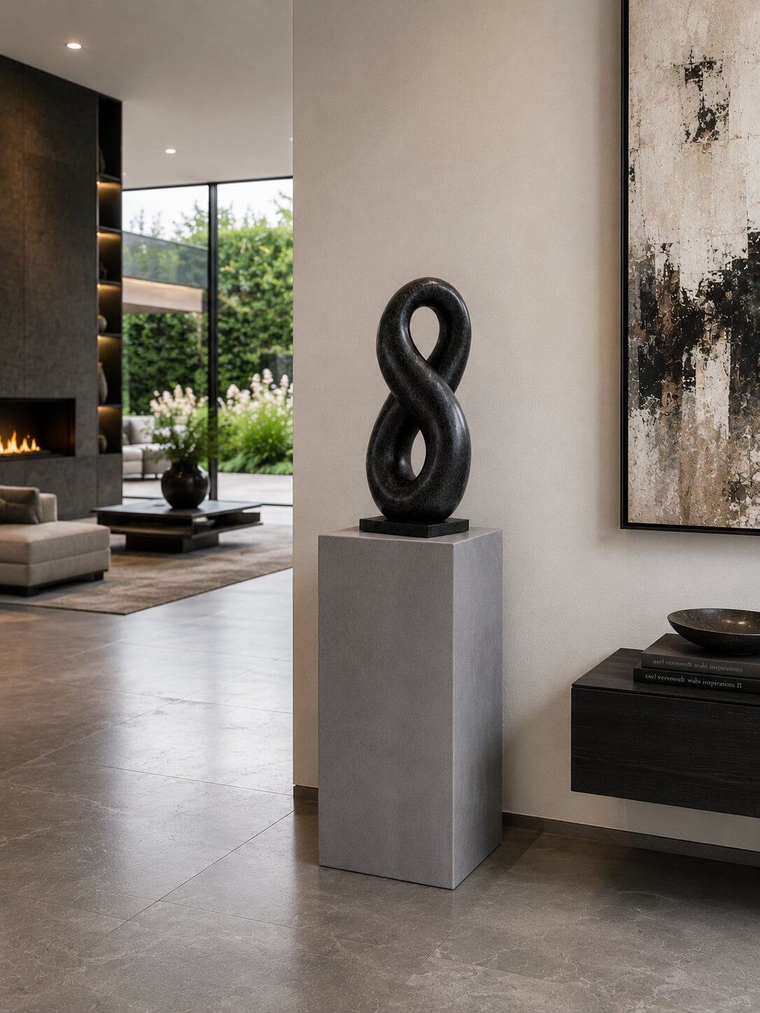 Sokkel / Zuil - Antraciet - Light Cement - 80x40x40 cm - Afbeelding 3