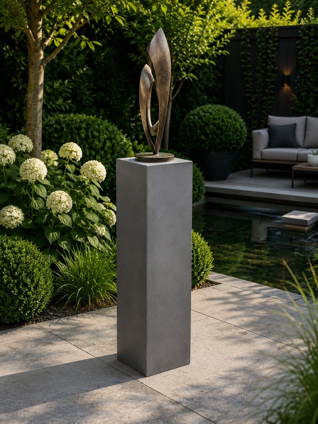 Sokkel / Zuil - Antraciet - Light Cement - 90x26x26 cm - Afbeelding 2