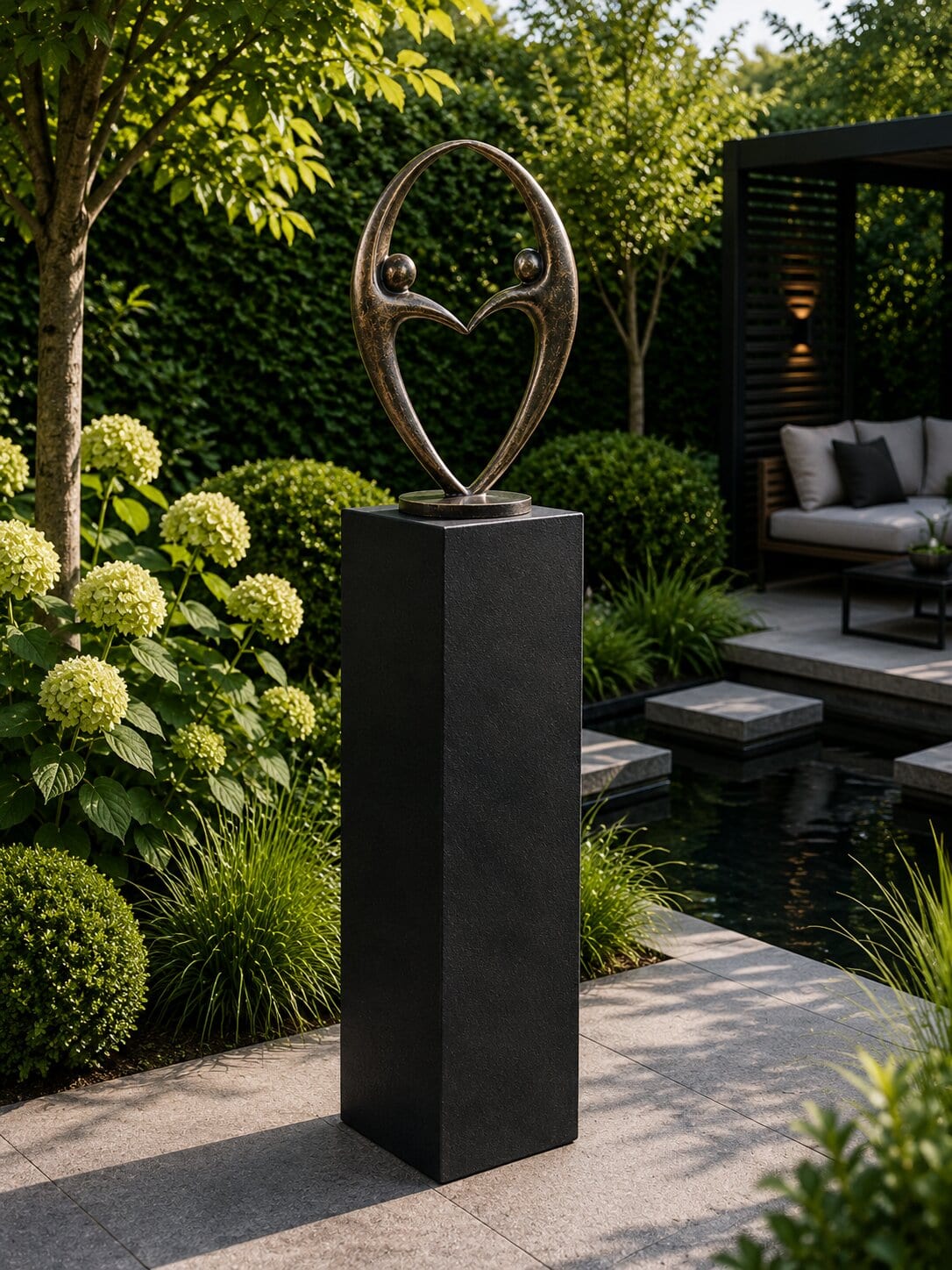 Sokkel / Zuil - Zwart - Light Cement - 100x32x32 cm - Afbeelding 2