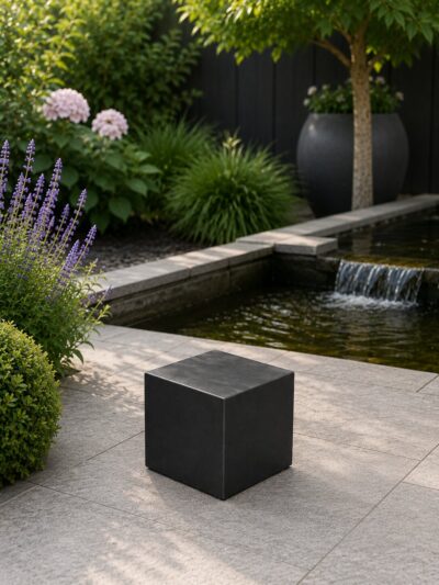 Sokkel / Zuil – Zwart – Light Cement – 20x20x20 cm