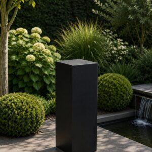 Sokkel / Zuil - Zwart - Light Cement - 80x30x30 cm