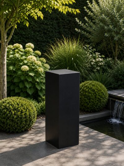Sokkel / Zuil – Zwart – Light Cement – 80x30x30 cm
