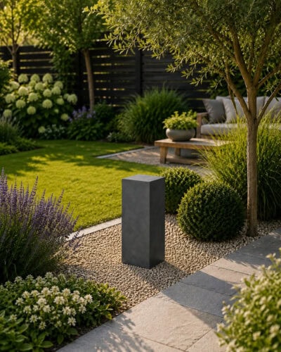 Sokkel / Zuil – Antraciet – Light Cement – 50x20x20 cm