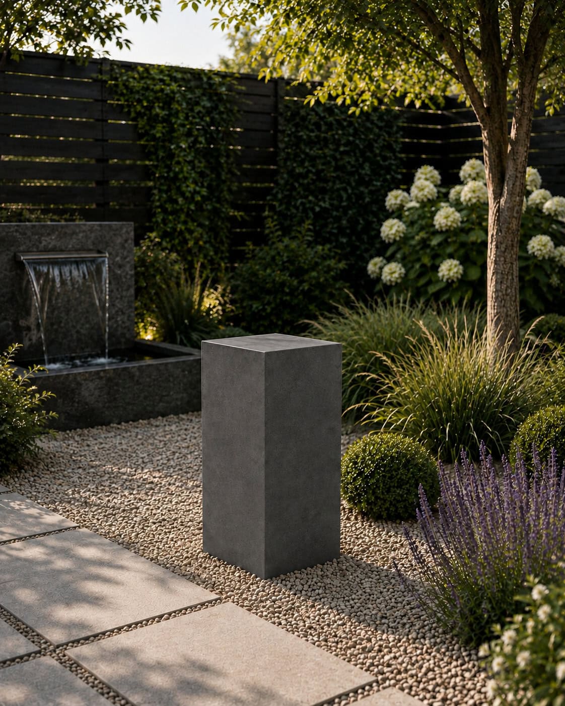Sokkel / Zuil - Antraciet - Light Cement - 60x30x30 cm