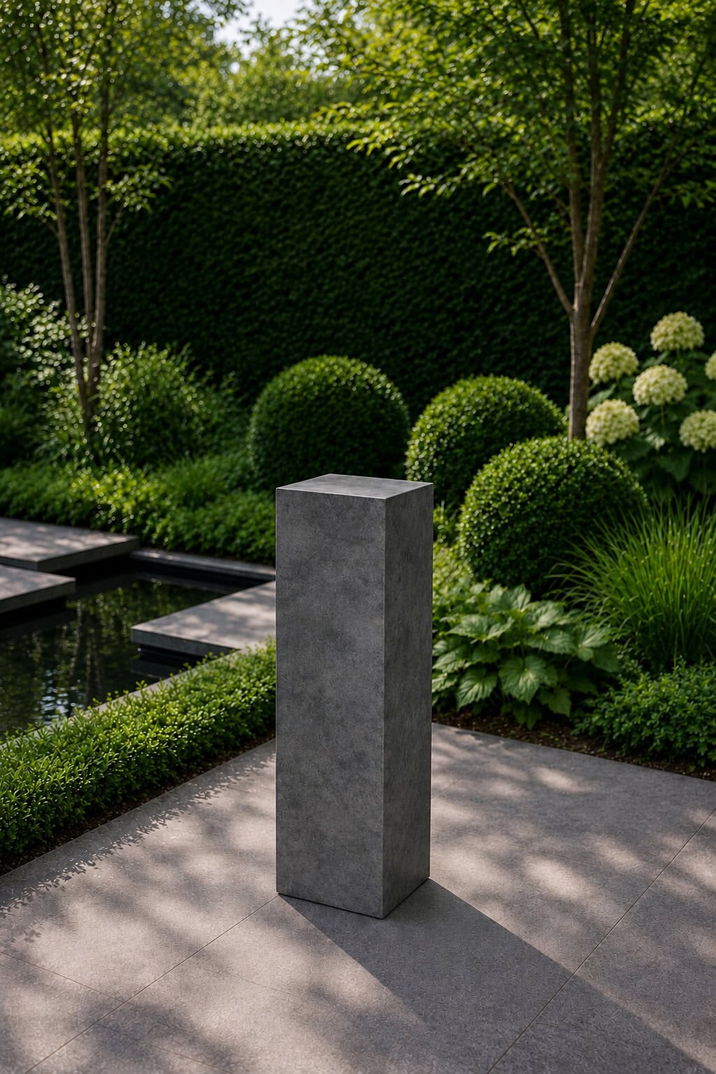 Sokkel / Zuil - Antraciet - Light Cement - 65x20x20 cm