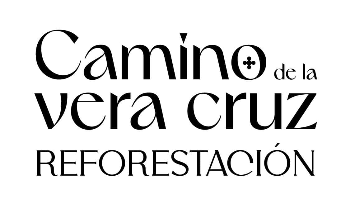 Logo reading 'Camino de la Vera Cruz Reforestación' in black serif font, arranged across three lines.