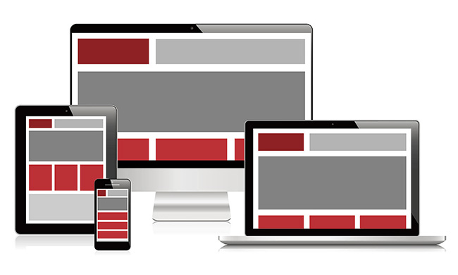 Responsive website design computer screens