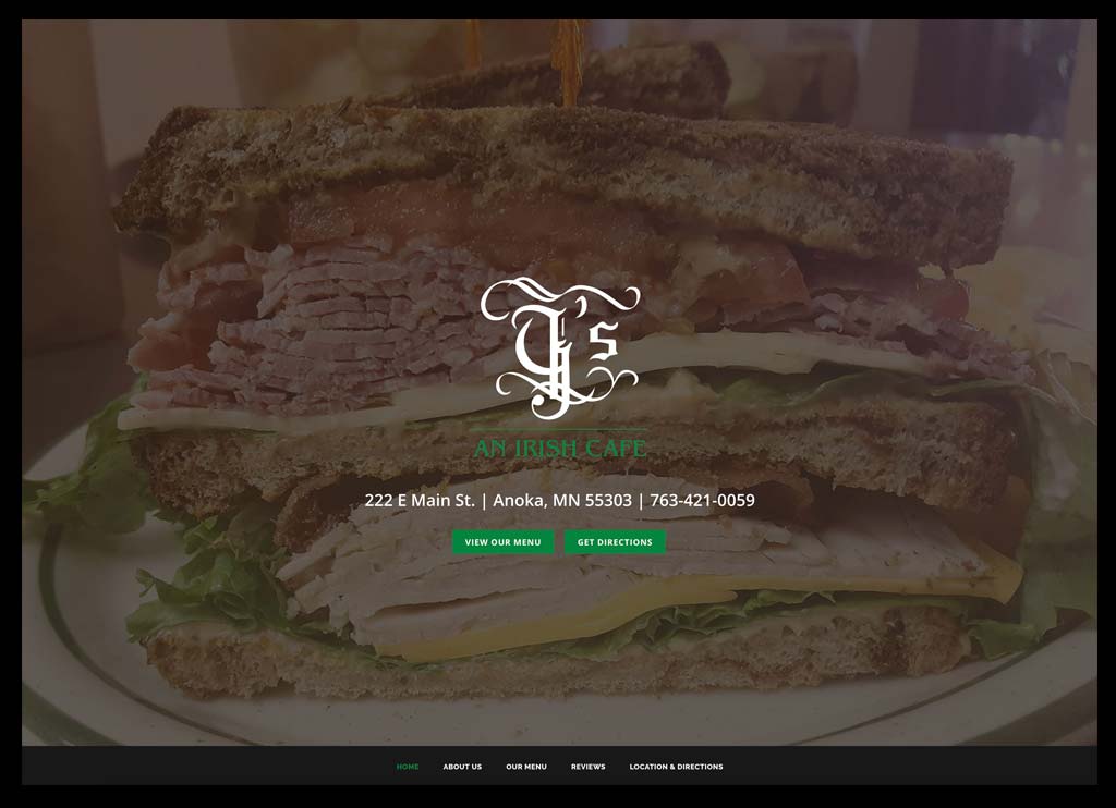 G's cafe home page