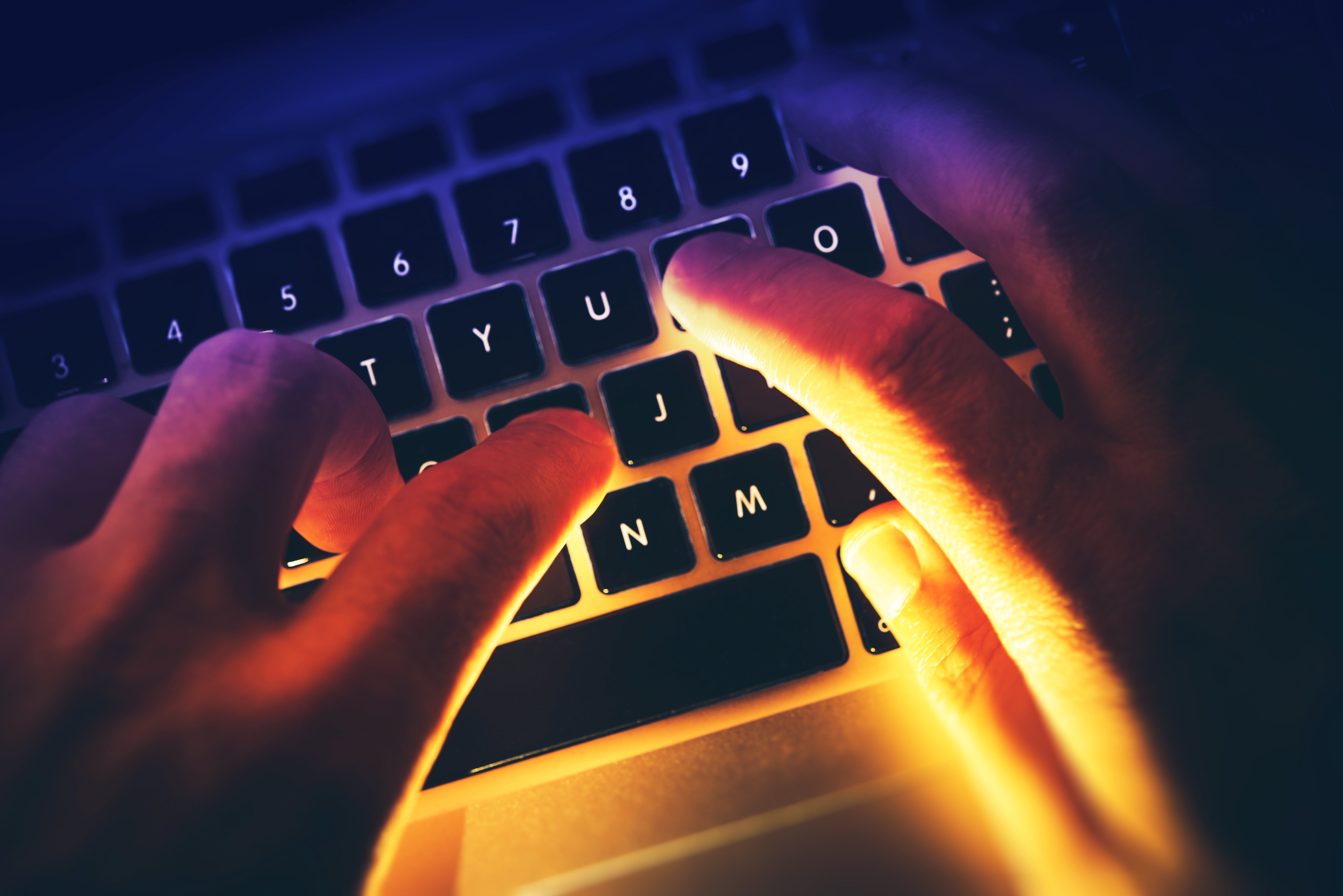 Typing On The Computer