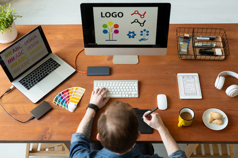 Logo Designer At Work