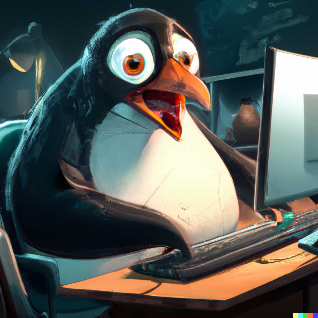 Penguin On Computer Ai
