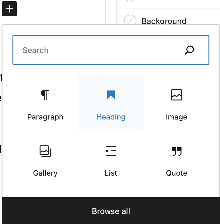 Wordpress Gutenberg Add Headline Block