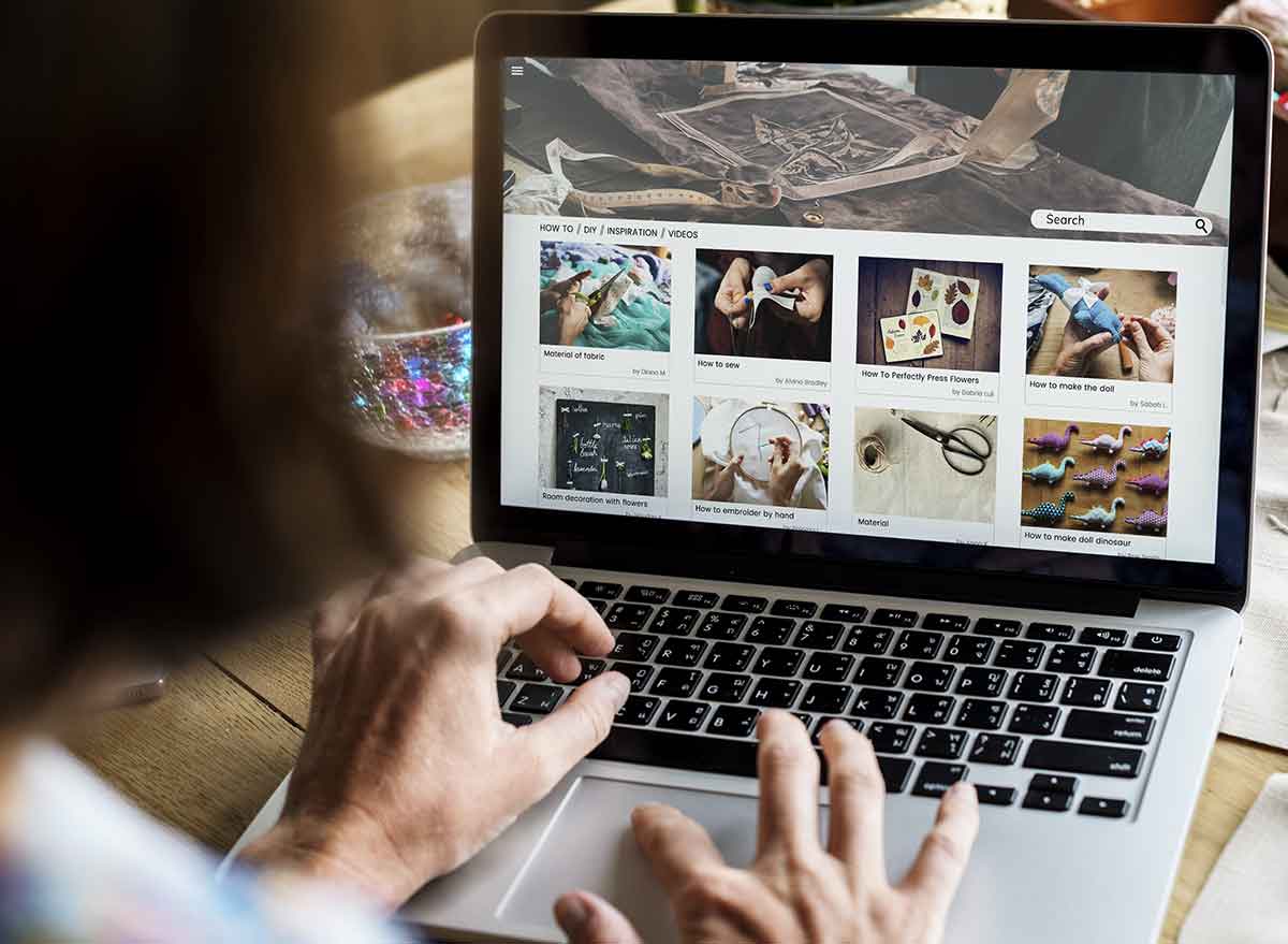 Website On Laptop