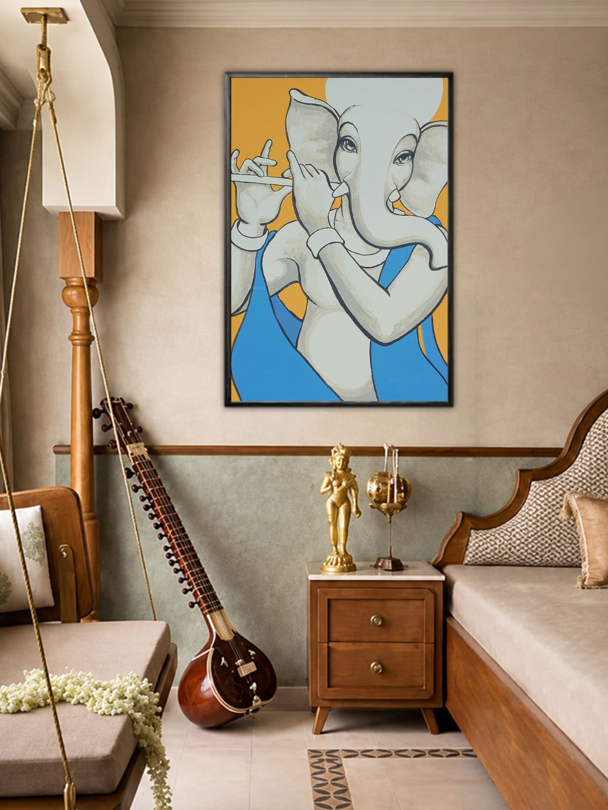 Lord Ganesha with Flute 4 - Image 2