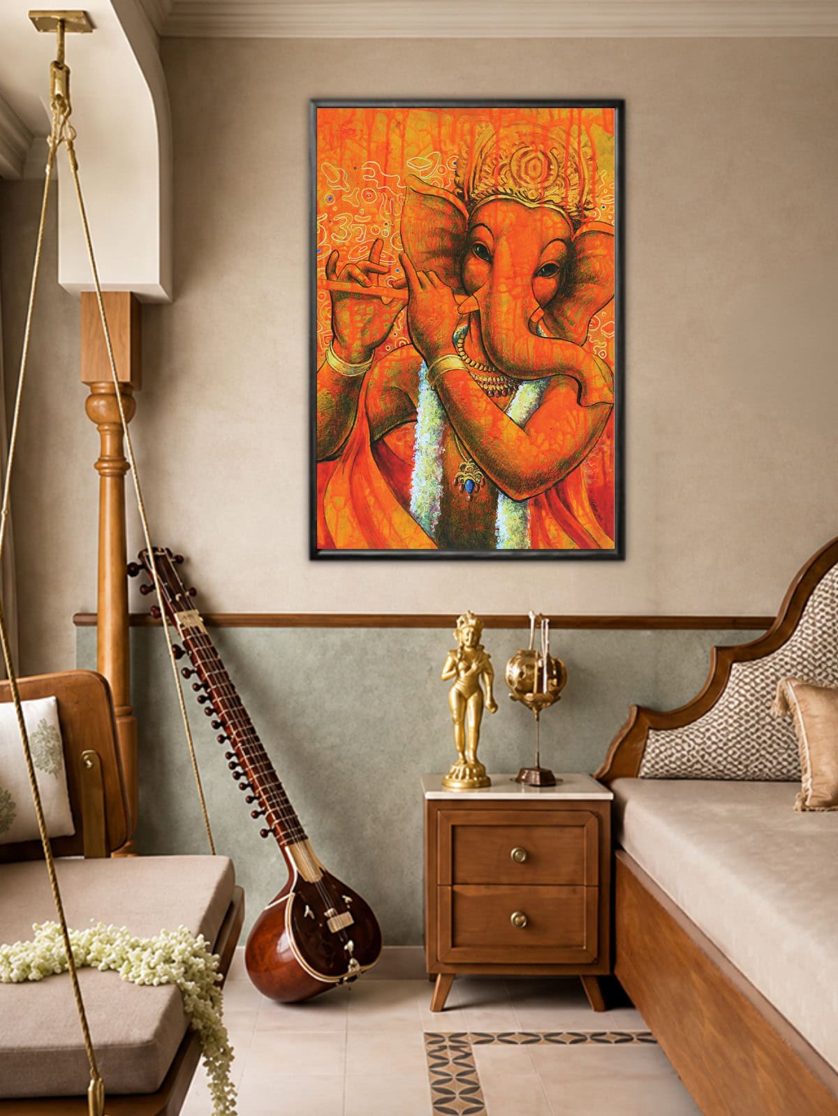 Lord Ganesha with Flute 3 - Image 2