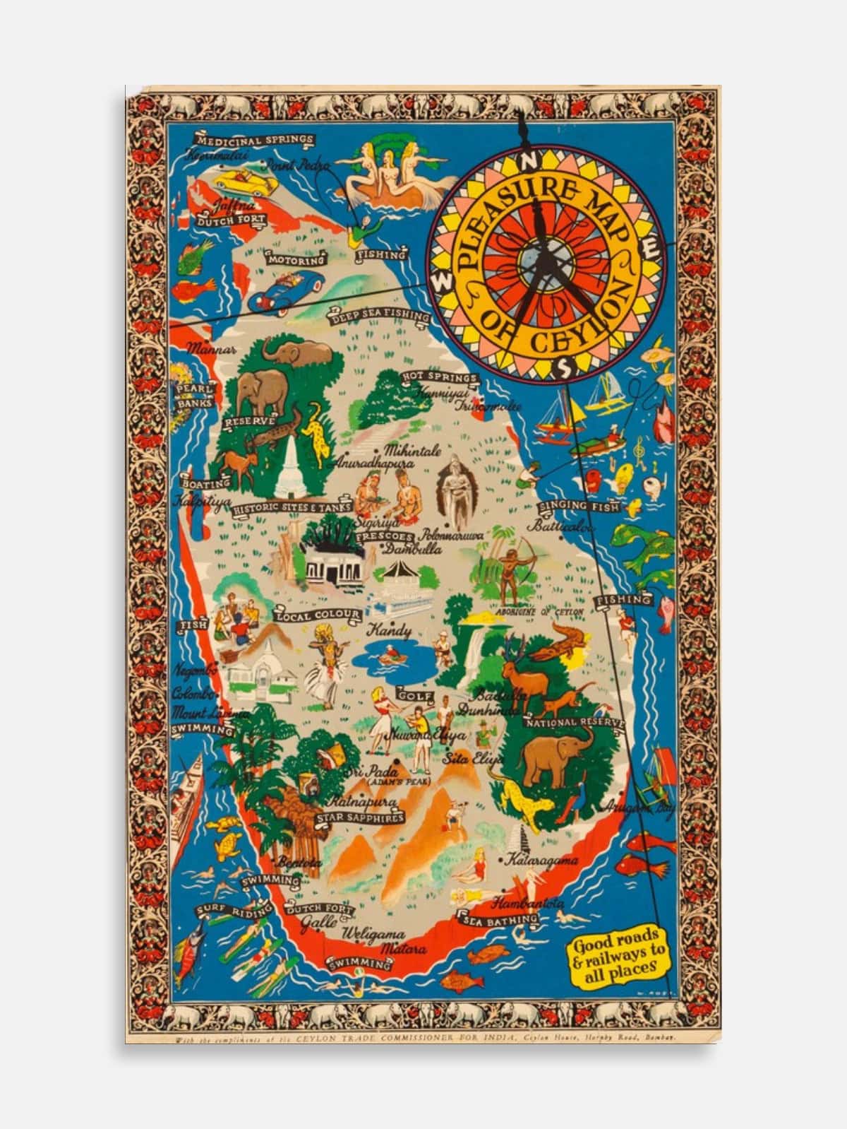 PLEASURE MAP OF CEYLON 1
