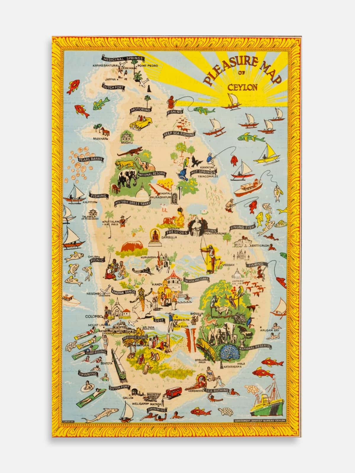 Pleasure Map of Ceylon 1