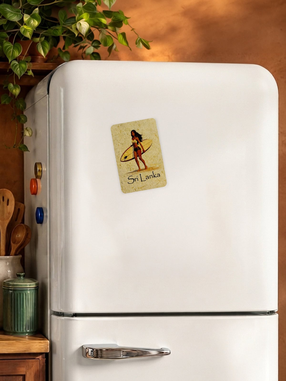 Surfer Girl Mana Grass Fridge Magnet - Image 2
