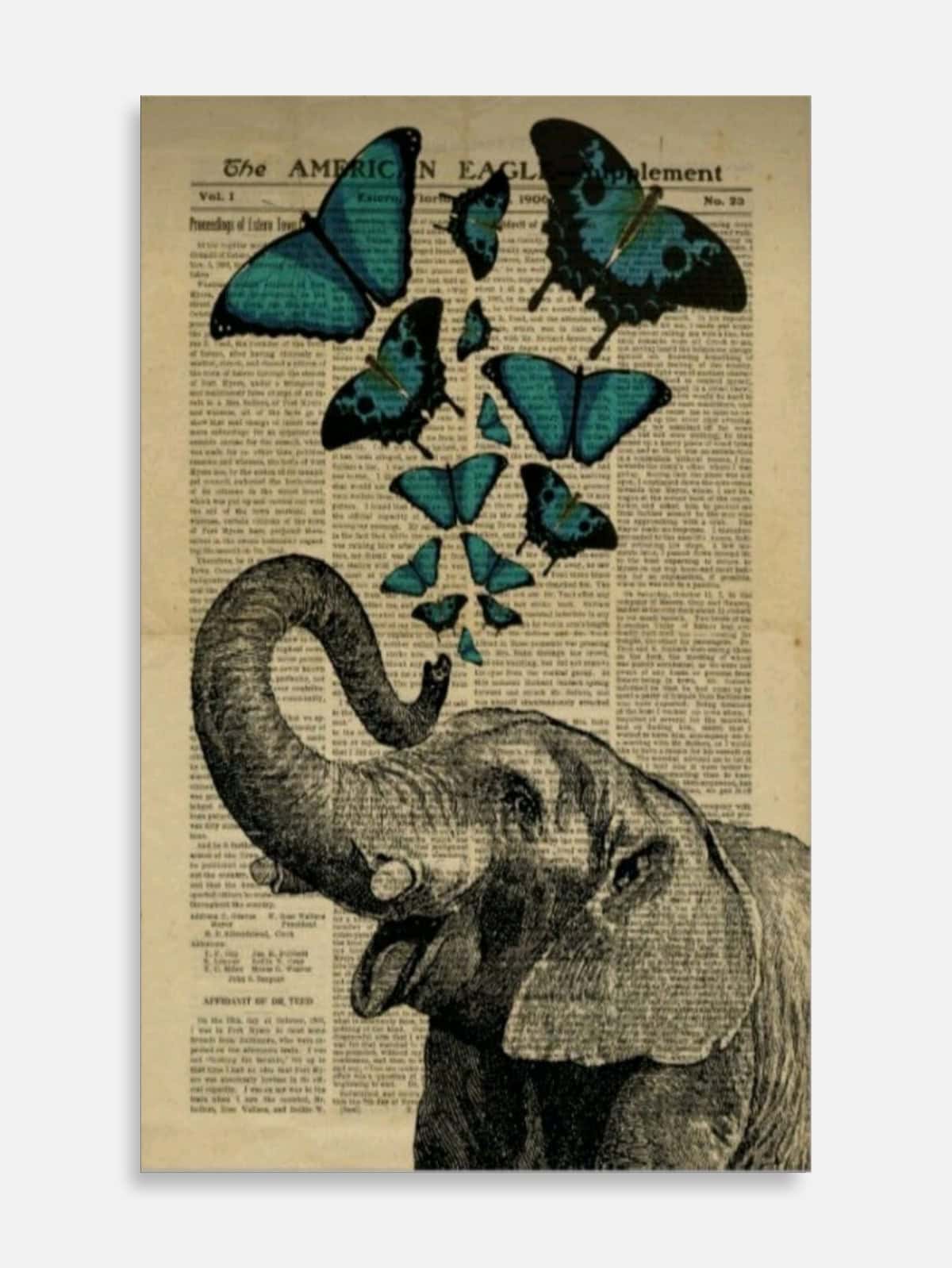 Elephant and Butterflies