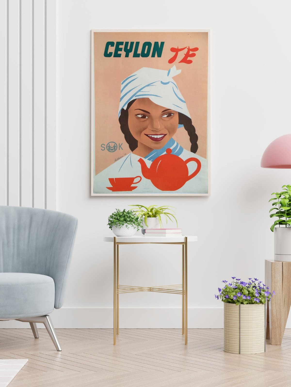 Ceylon Te Red Tea Pot & Cup - Image 2