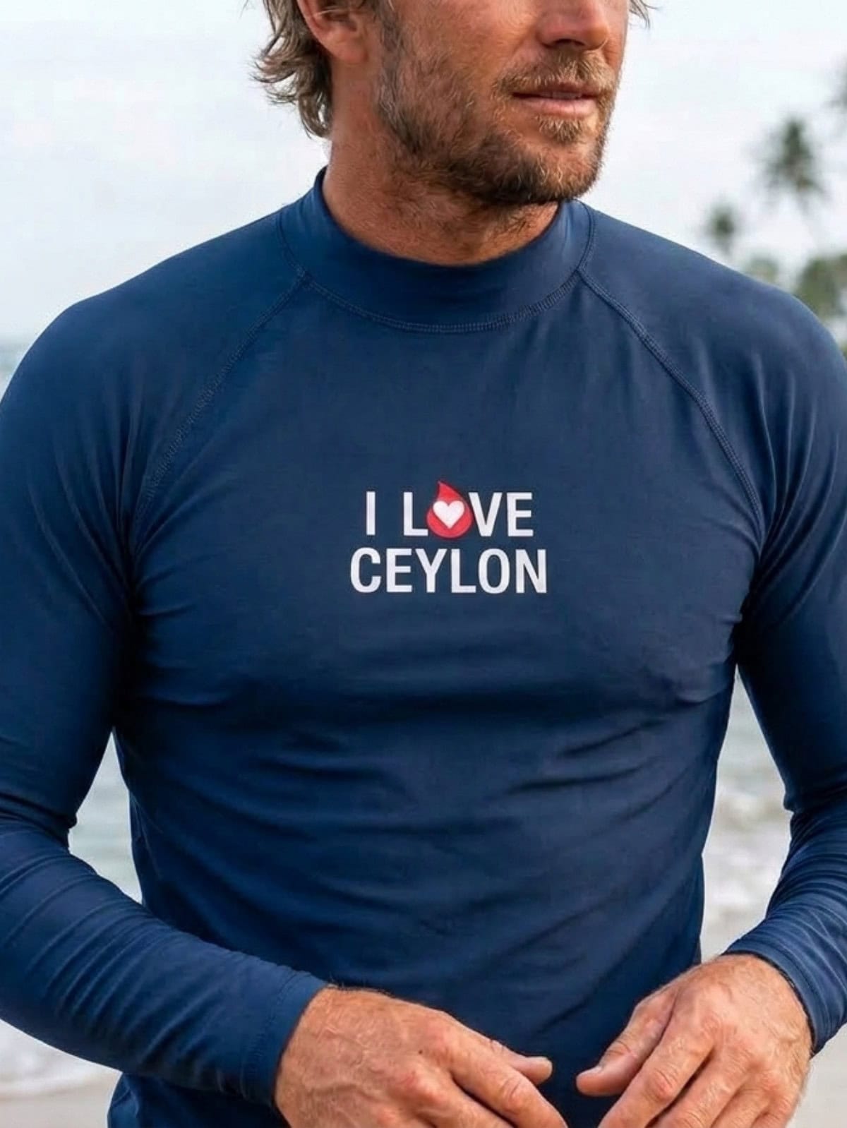 Dark Blue Surfing Rashguard - Image 2