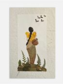 Girl with Water Pot Flower Greeting Card