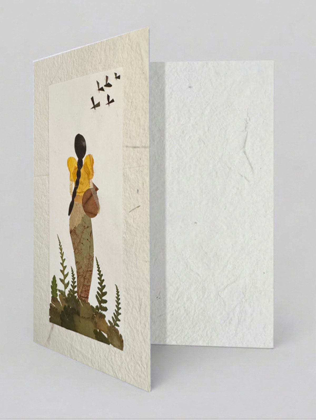 Girl with Water Pot Flower Greeting Card - Image 2