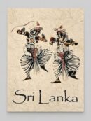 Kandyan Dancers Mana Grass Greeting Card
