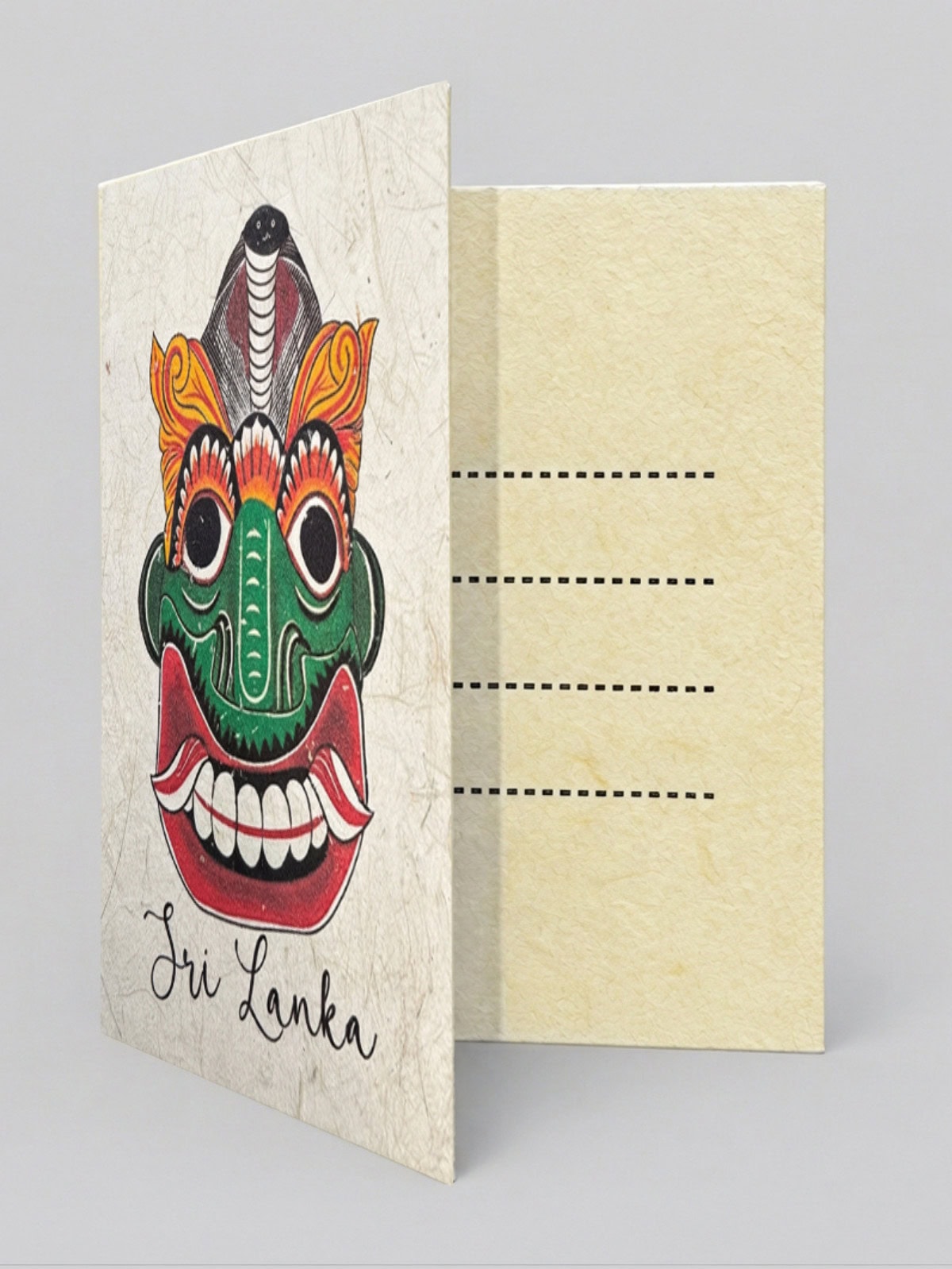 Kolama Mask Mana Grass Greeting Card - Image 2