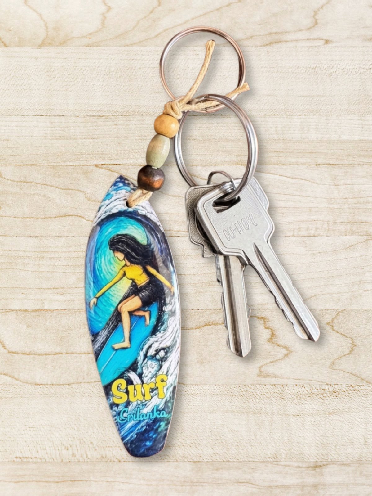 Surfer Girl Surf Sri Lanka Key Tag - Image 2