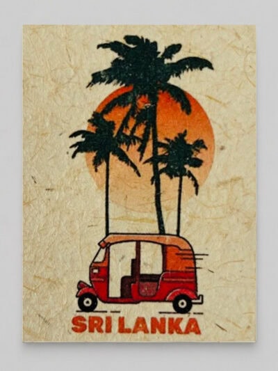 Tuk Tuk with Palm Trees Mana Grass Greeting Card