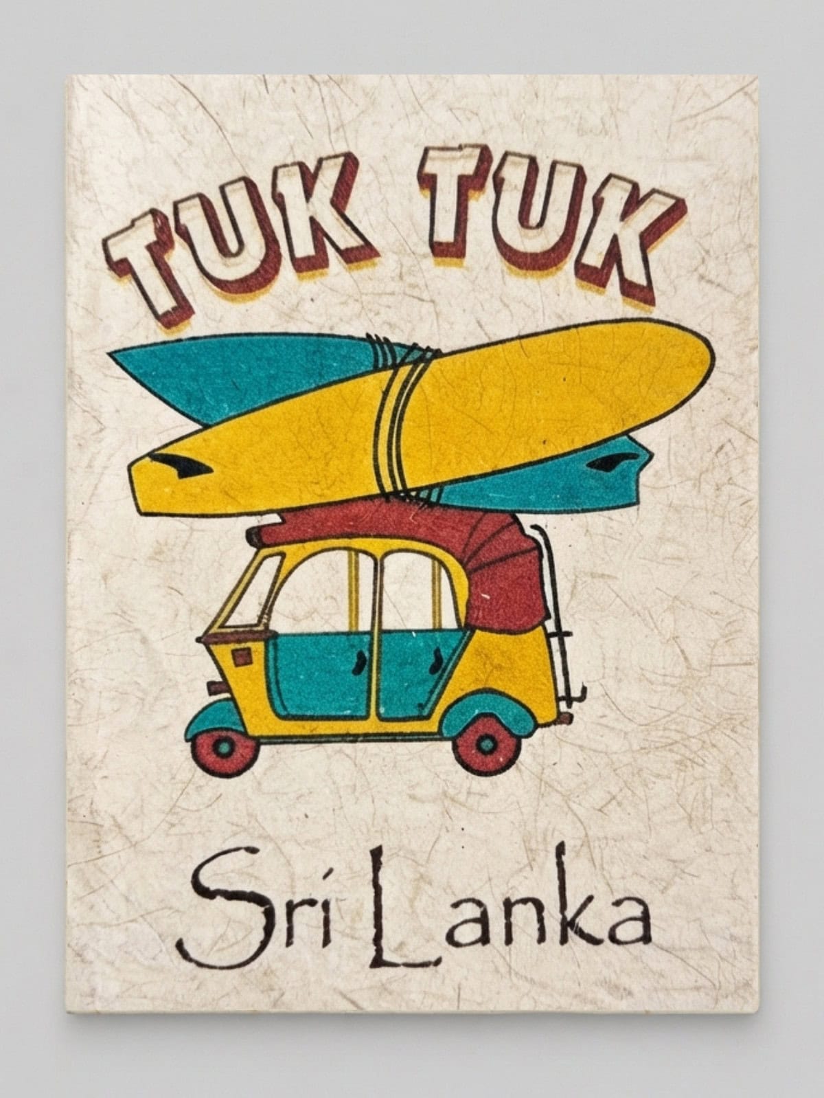 Tuk Tuk with Surfing Boards Mana Grass Greeting Card