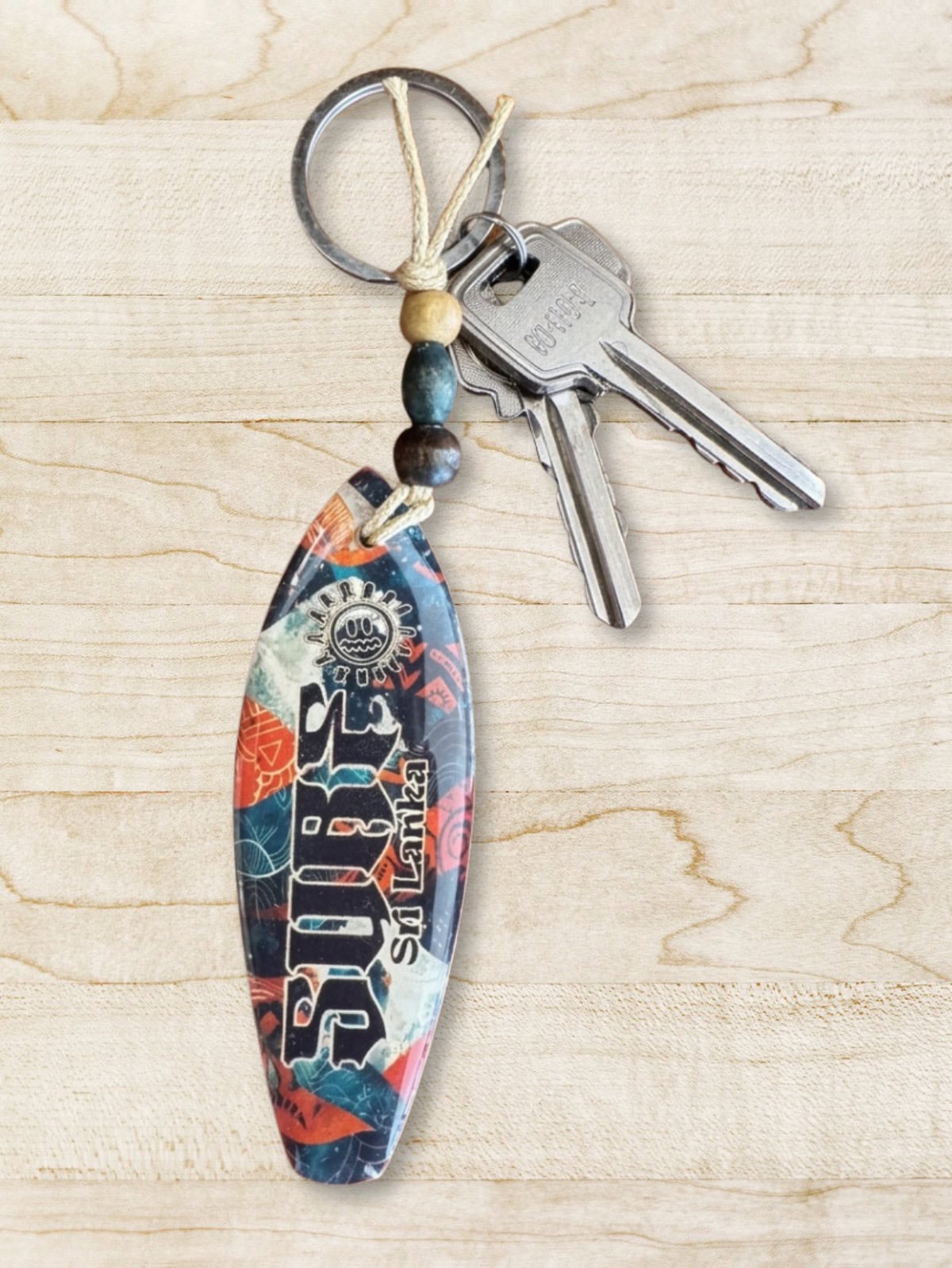 Wavy Surf Sri Lanka Key Tag - Image 2