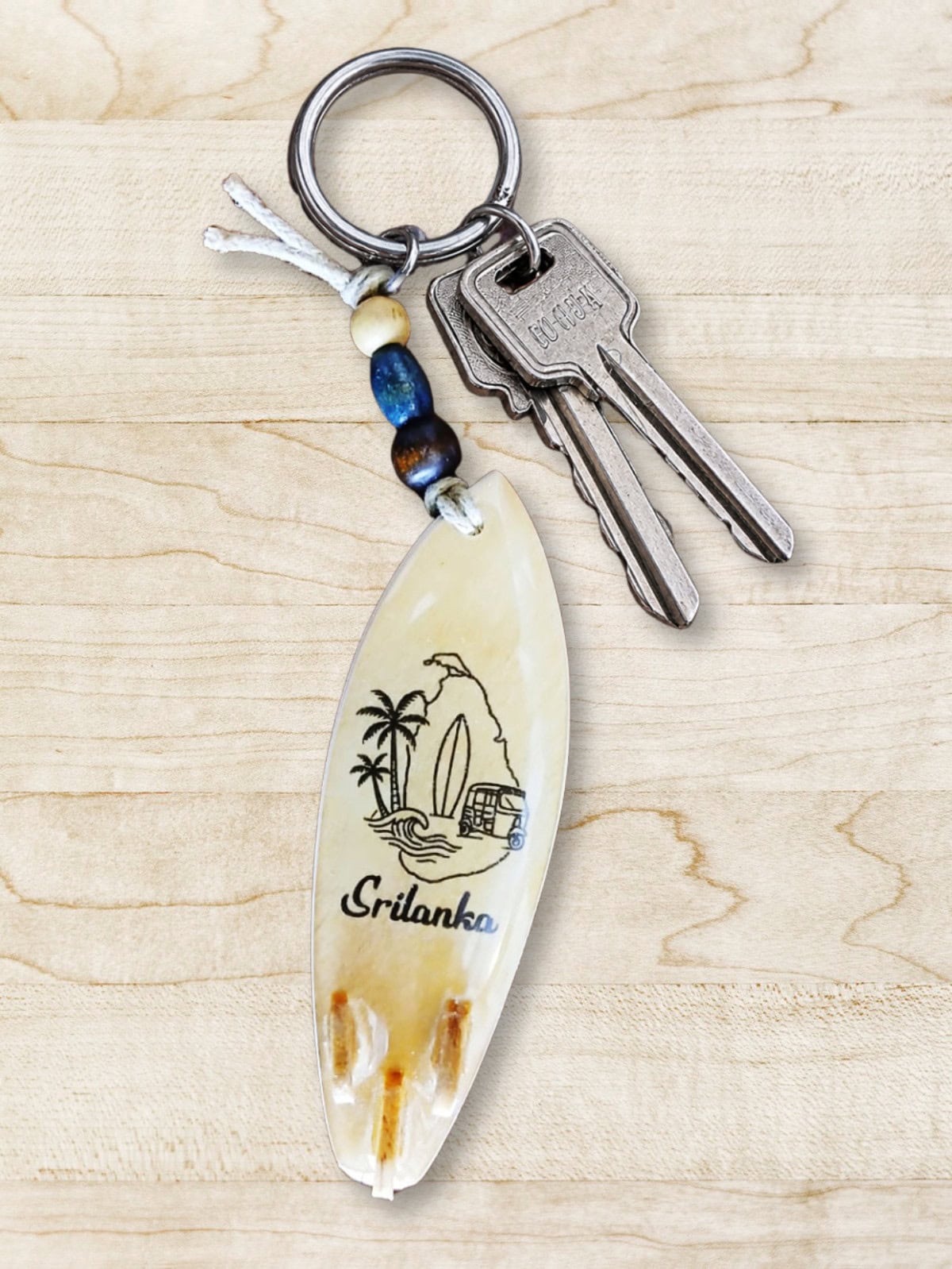 White Sri Lanka Key Tag - Image 2