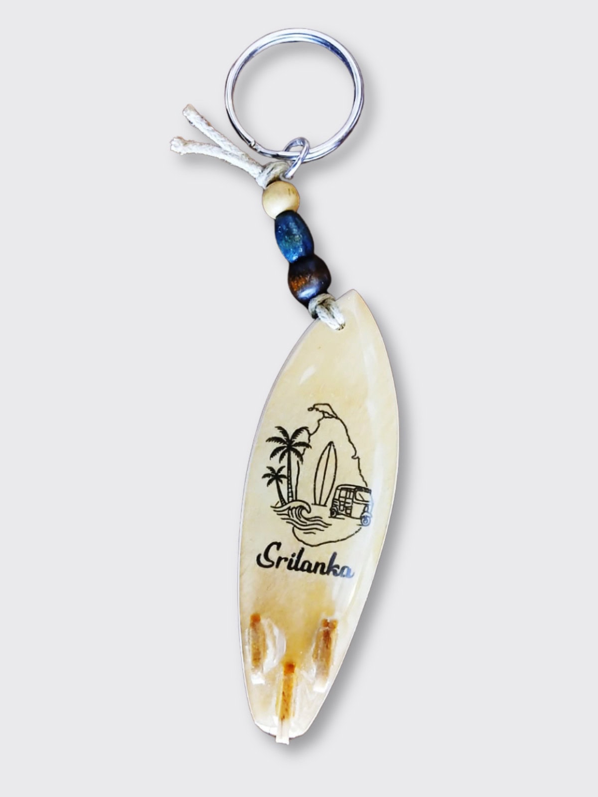 White Sri Lanka Key Tag