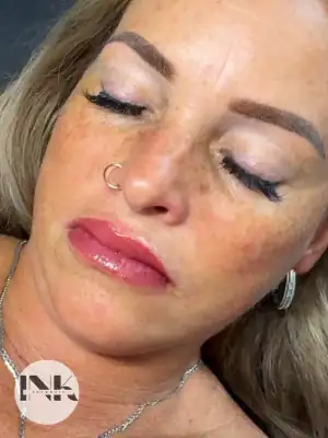 Cosmetic tattooing lakeland fl soft powder brows healed result Jourdain Ink