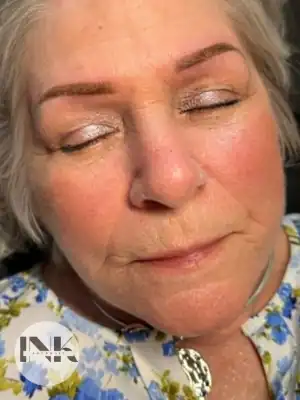 Permanent makeup touch up lakeland powder brow color boost result Jourdain Ink