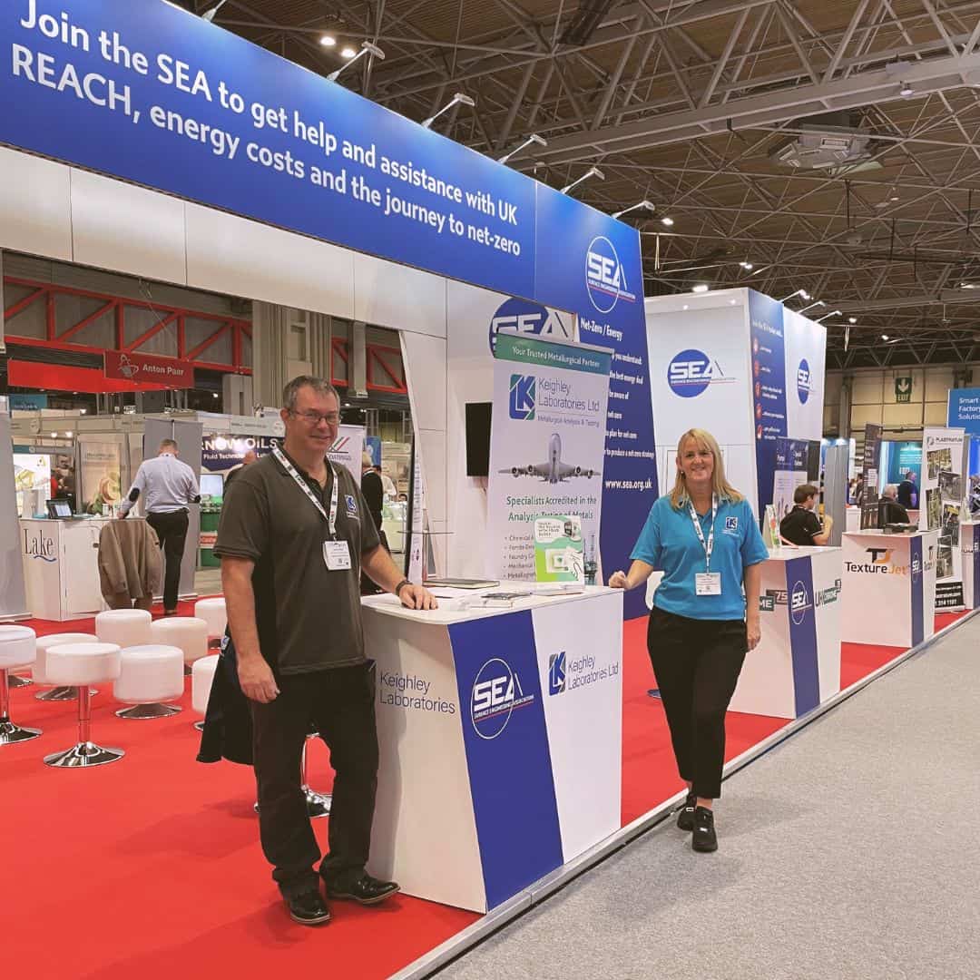 Keighley Laboratories booth at the Advanced Engineering Show 2023 in Birmingham.