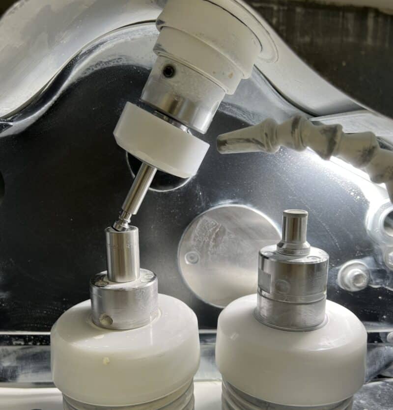 CNC polishing of a custom optical lens at Kingsview Optical