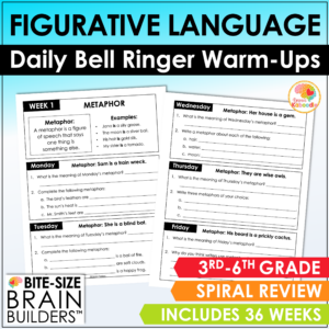 Figurative Language Activities: Daily Bell Ringer Warm-Ups for One Year (Bite-Size Brain Builders®)