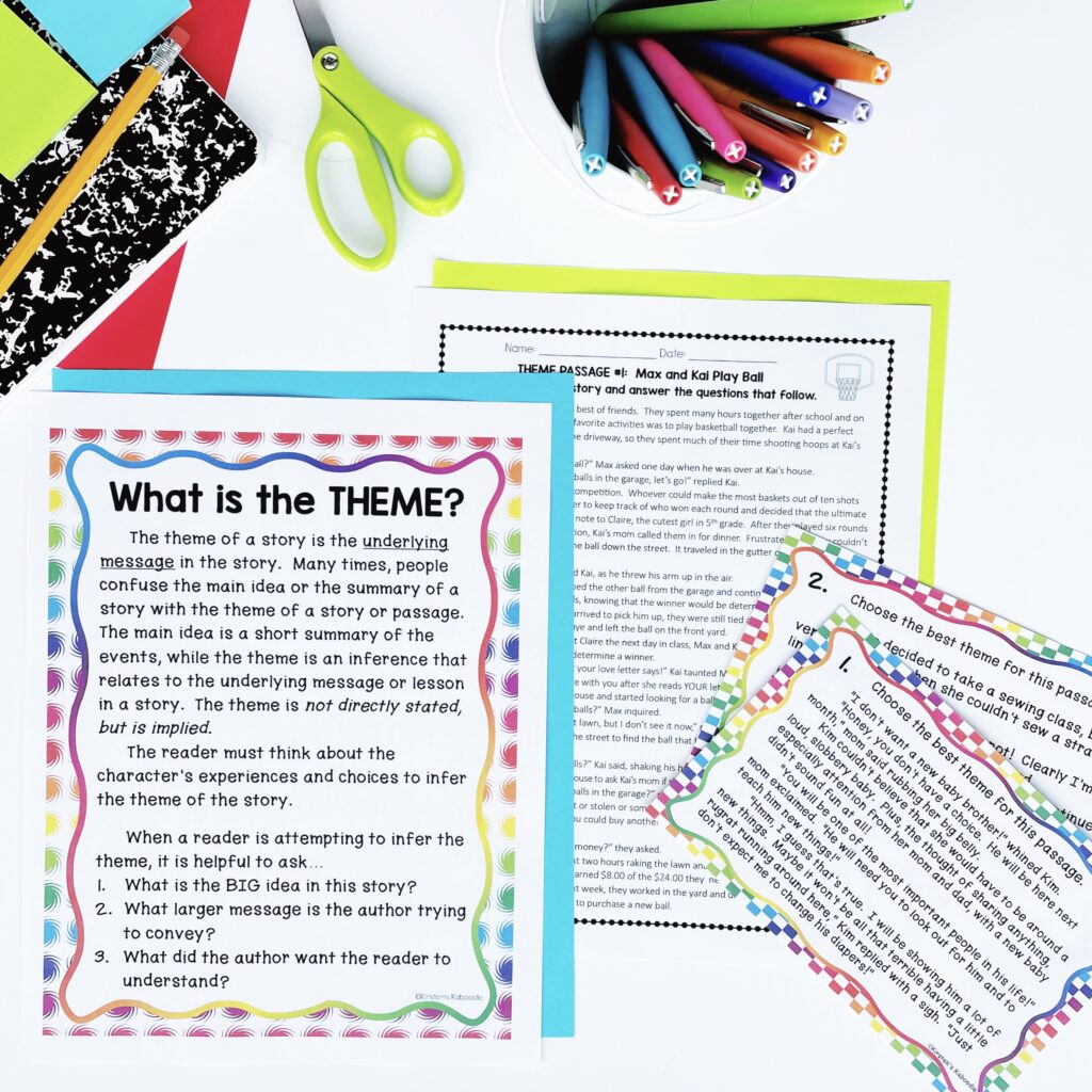task cards and worksheets