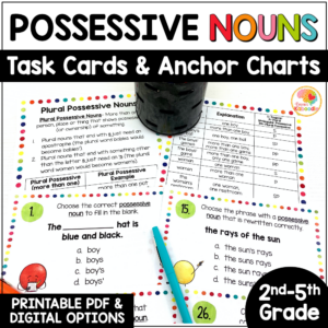 possessive-nouns-task-cards